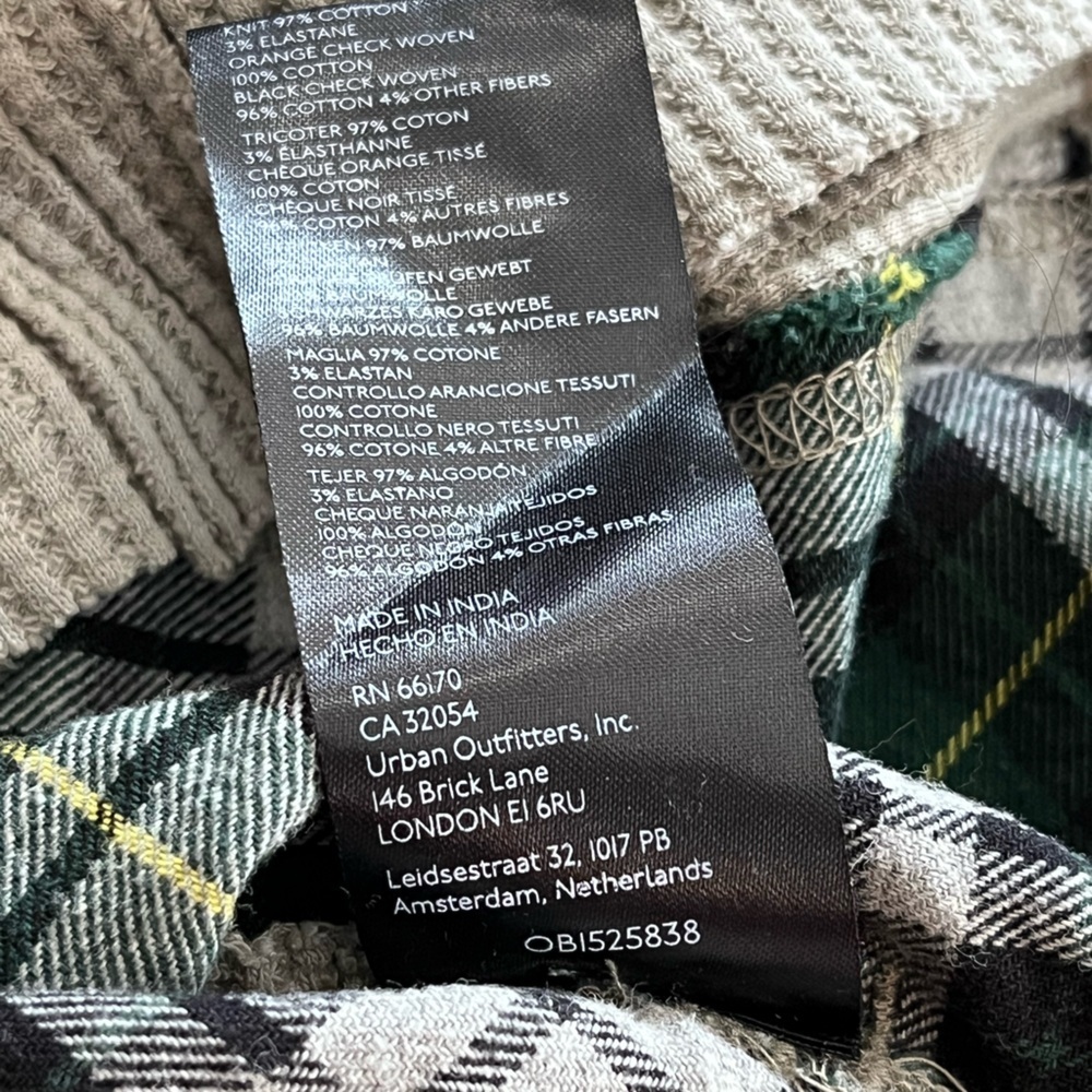 Urban Outfitters x BDG Rory Spliced Patchwork Plaid Flannel Thermal - Picture 12 of 13